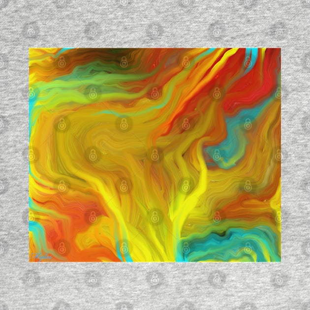 AGATE ABSTRACT OIL PAINTING by Overthetopsm